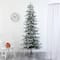 7.5ft. Pre-Lit Slim Flocked Nova Scotia Spruce Artificial Christmas Tree with Warm White LED Lights